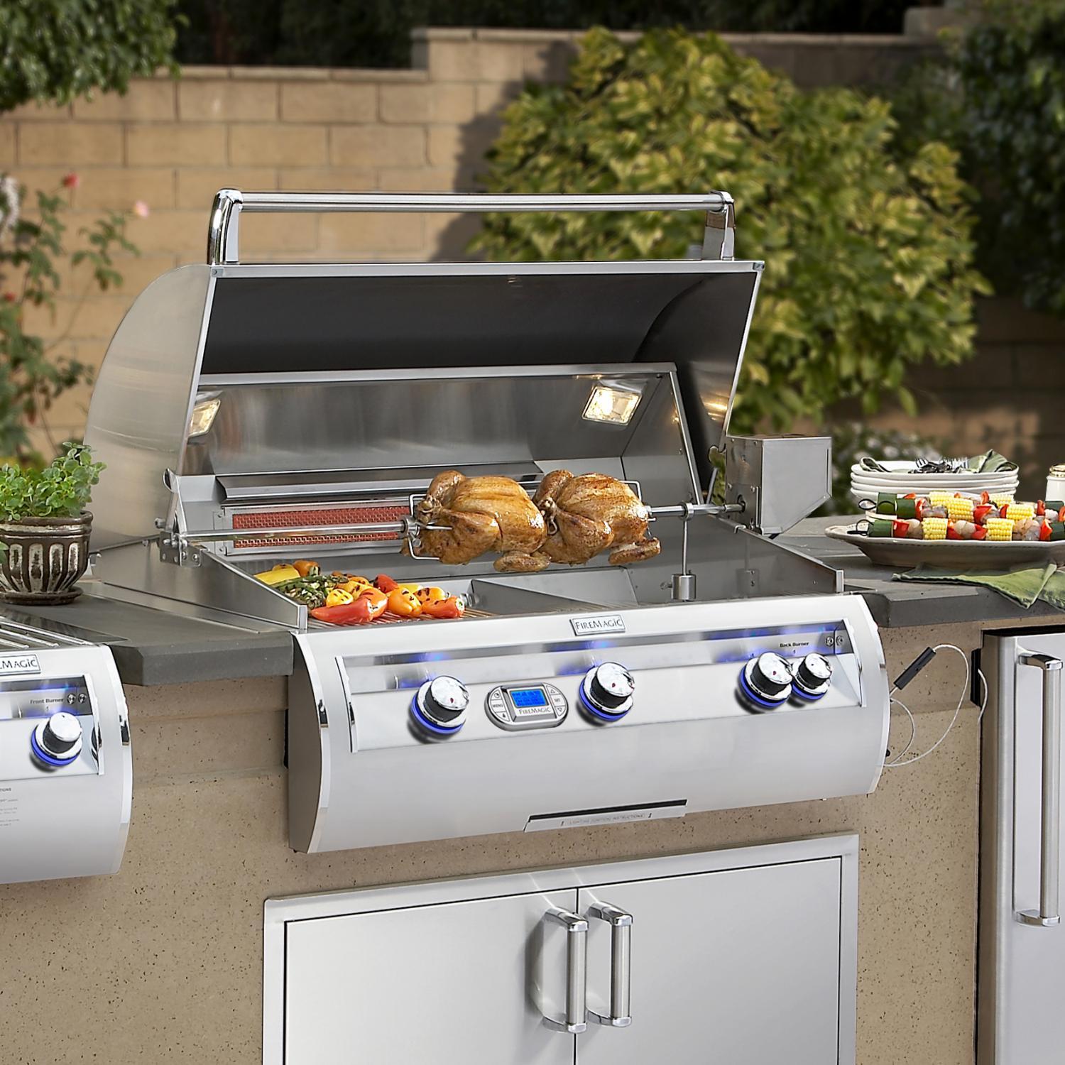 Fire Magic Echelon Diamond E790i 36-Inch Built-In Natural Gas Grill With One Infrared Burner - E790i-4L1N