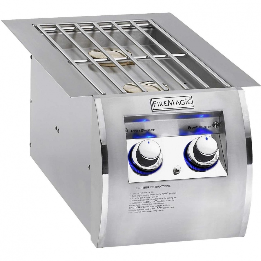 Fire Magic Echelon Diamond Natural Gas Built-In Double Side Burner - 32814