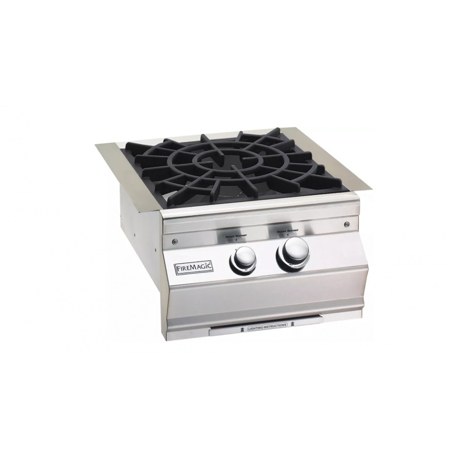 Fire Magic Natural Gas Built-In Power Burner With Porcelain Cast Iron Grid - 19-S0B2N-0