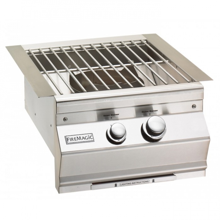 Fire Magic Natural Gas Built-In Power Burner With Stainless Steel Grid - 19-S0B1N-0