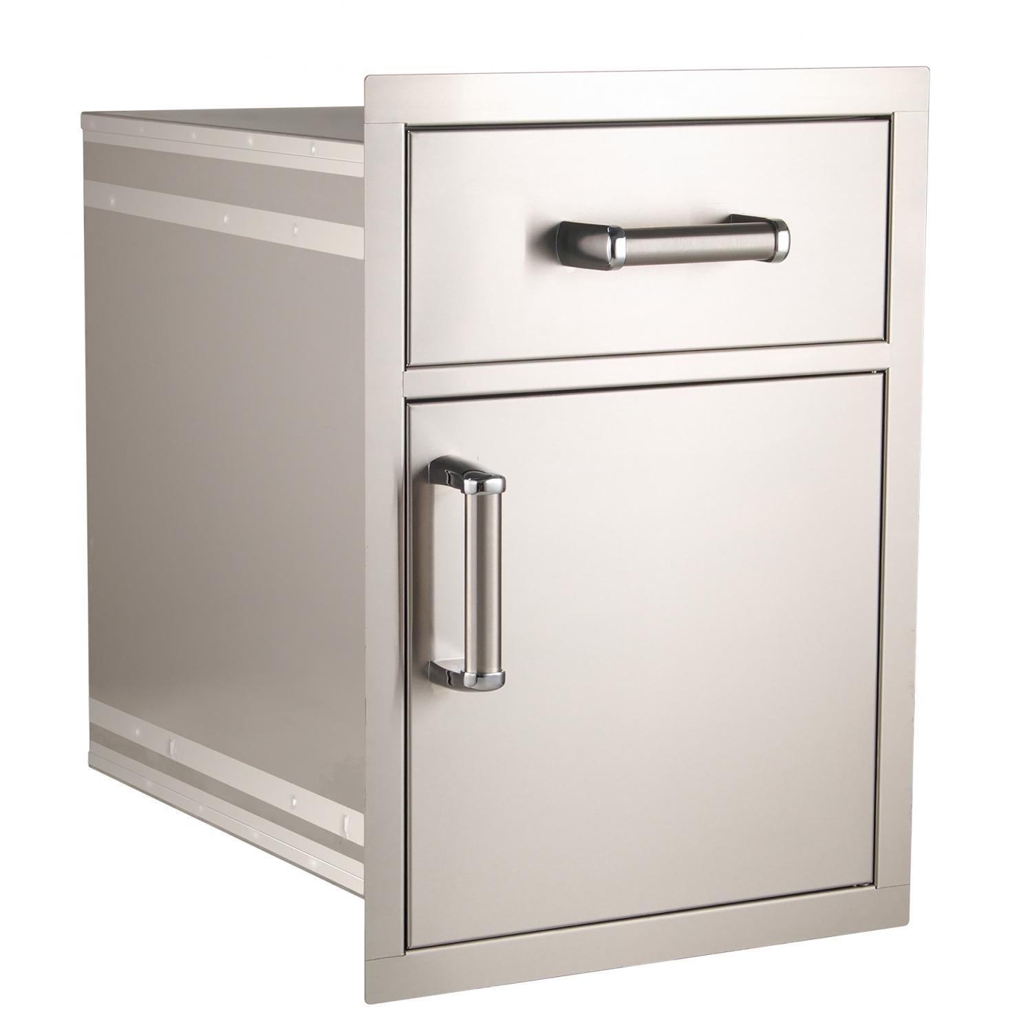 Fire Magic Premium Flush 17-Inch Pantry / Access Drawer Combo - 54018S