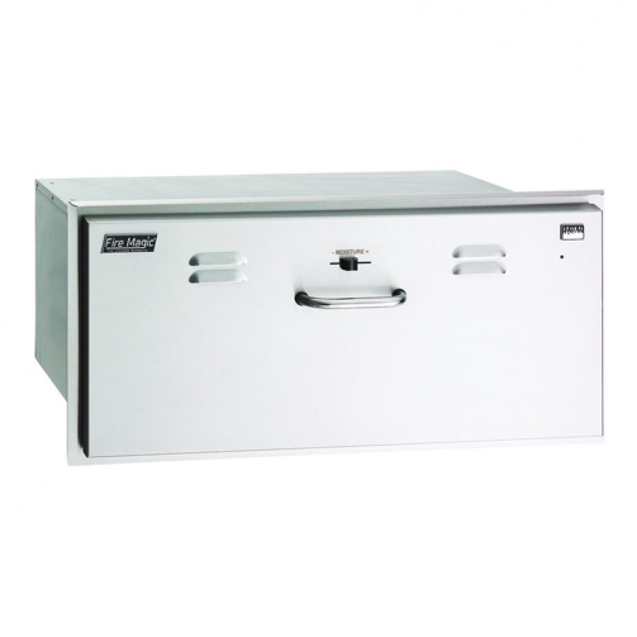Fire Magic Premium Flush 30-Inch Built-In 110V Electric Stainless Steel Warming Drawer - 53830-SW