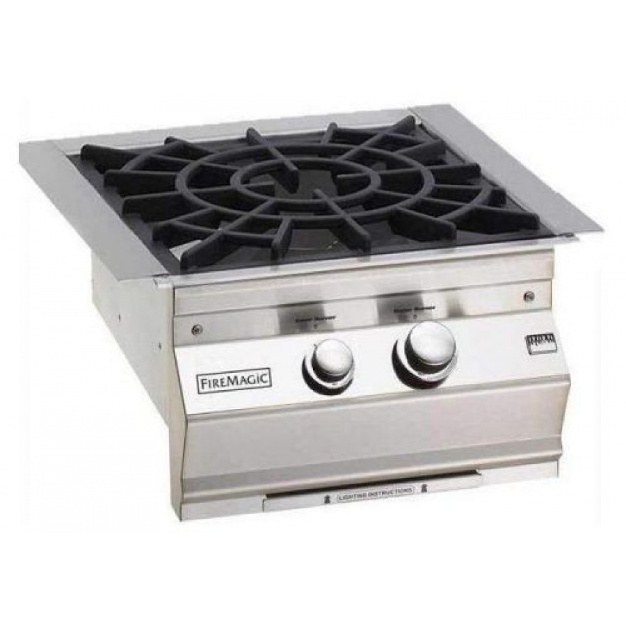 Fire Magic Propane Gas Built-In Power Burner With Porcelain Cast Iron Grid - 19-S0B2P-0