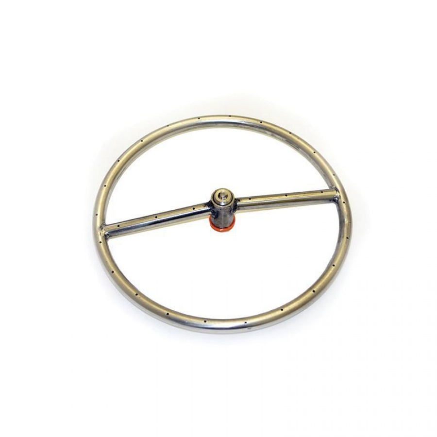 HPC 12-Inch Round Stainless Steel Single-Ring Natural Gas Fire Pit Ring Burner