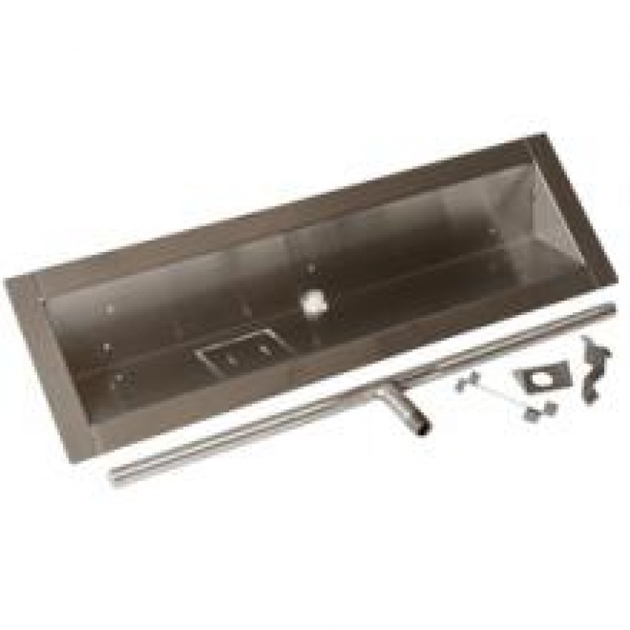 HPC 24-Inch Stainless Steel Propane Gas Trough Burner - Match Light