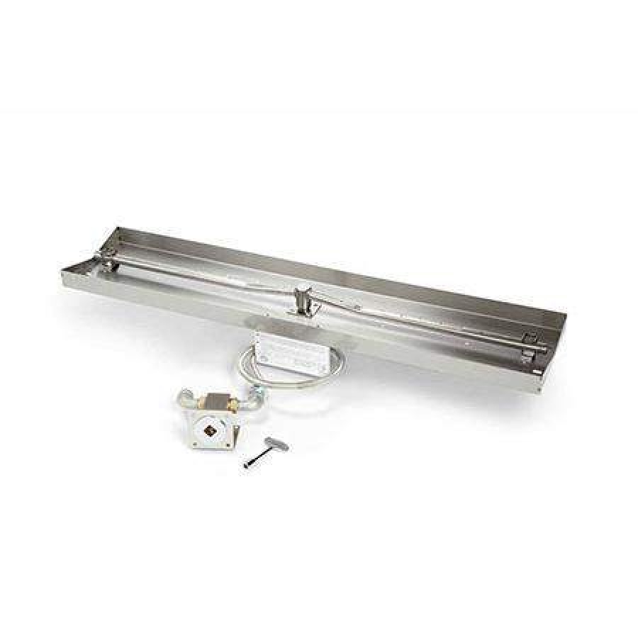 HPC 37-Inch Linear Interlink Pan Propane Gas T-Burner Insert - Match Light Ignition