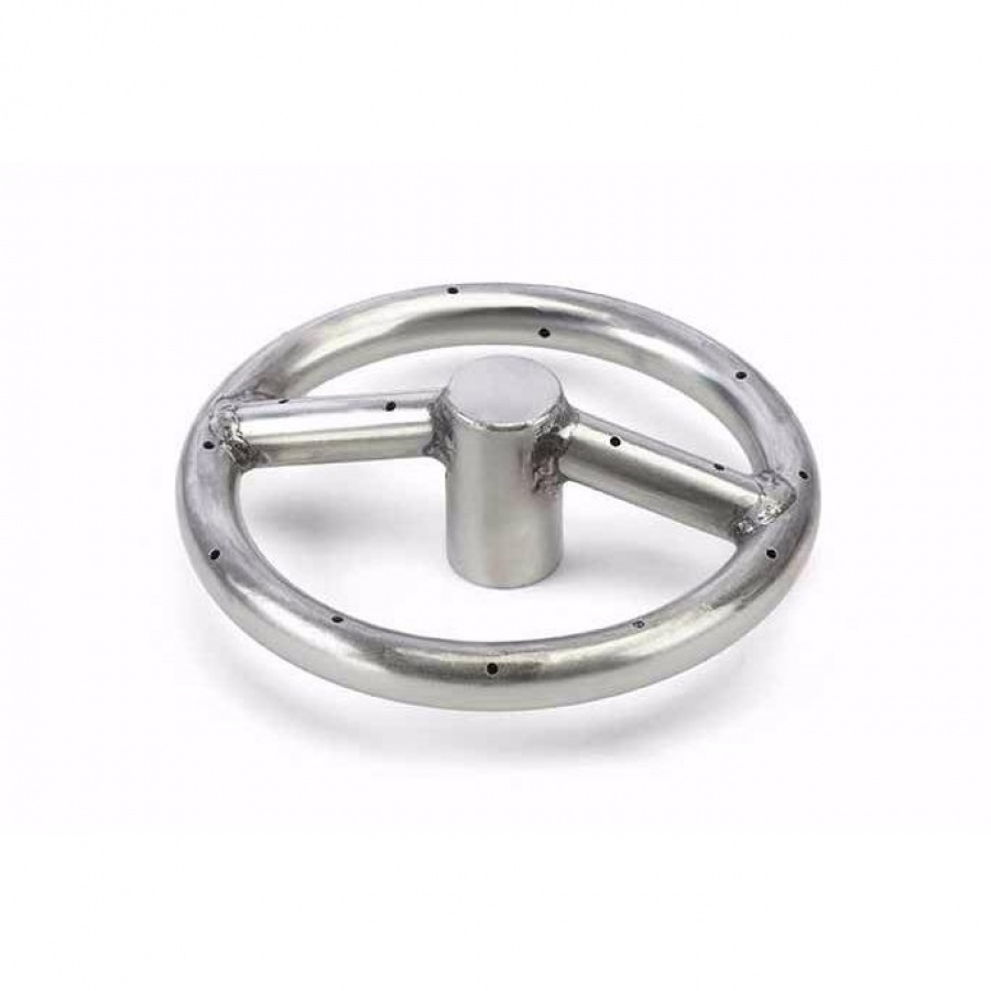 HPC 6-Inch Round Stainless Steel Single-Ring Natural Gas Fire Pit Ring Burner