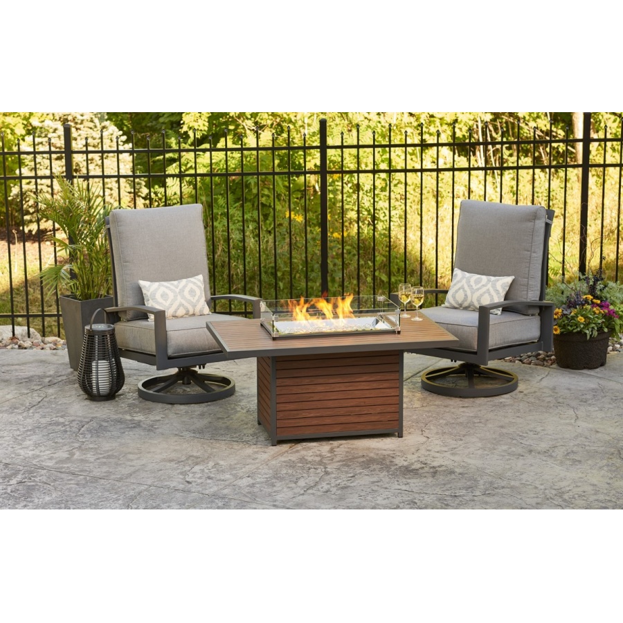 Kenwood Rectangular Chat Height Gas Fire Pit Table