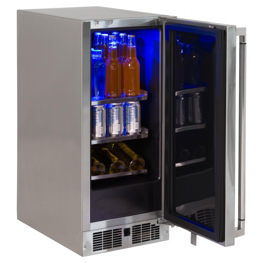 Lynx 15-Inch 2.7 Cu. Ft. Right Hinge Outdoor Rated Compact Refrigerator - LM15REFR