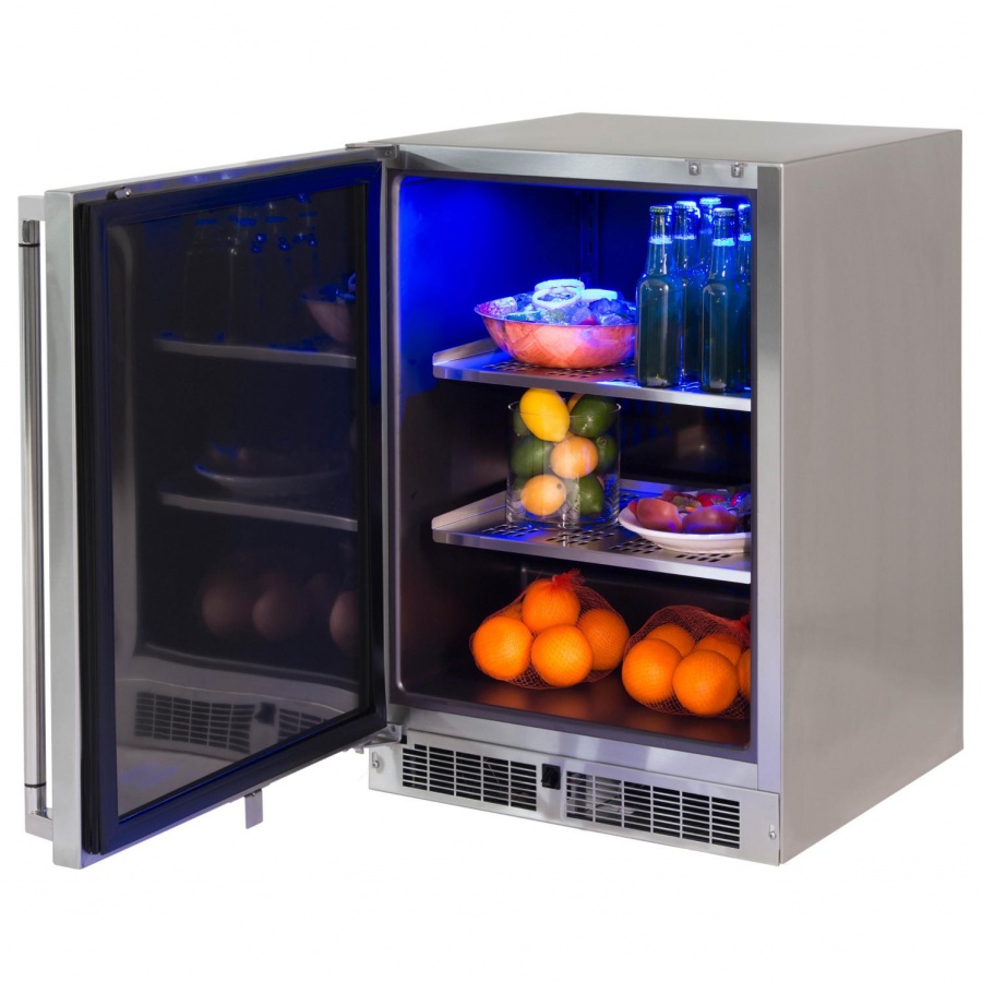 Lynx 24-Inch 5.3 Cu. Ft. Left Hinge Outdoor Rated Compact Refrigerator - LM24REFL