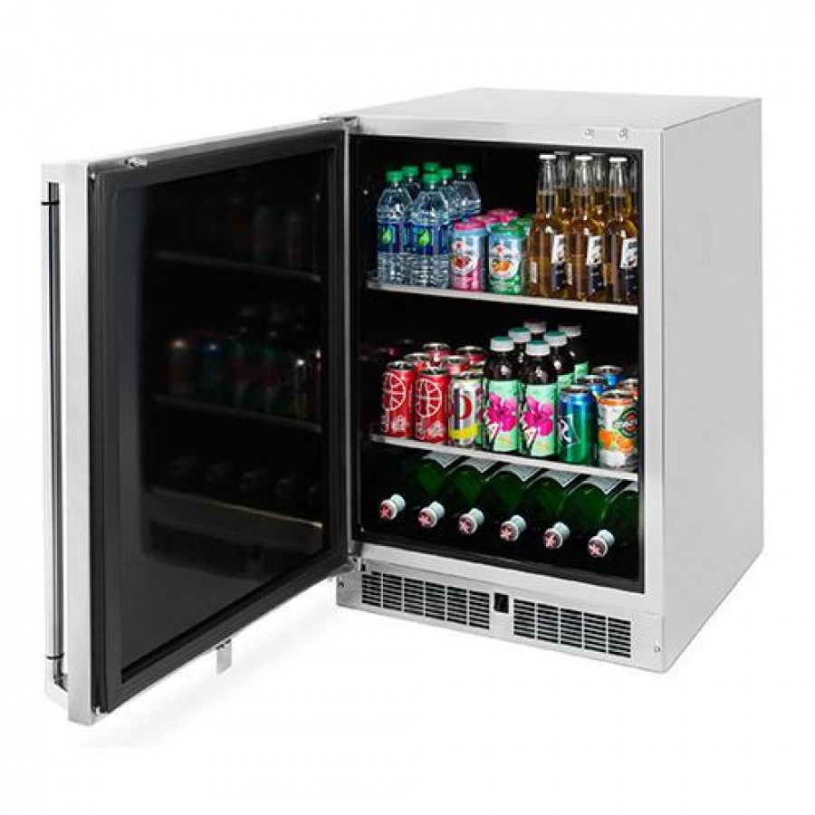 Lynx 24-Inch 5.3 Cu. Ft. Left Hinge Outdoor Rated Single Tap Refrigerator / Kegerator - LM24BFL