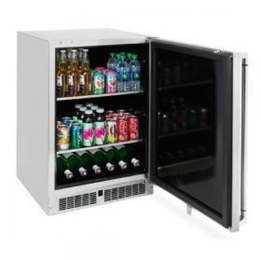 Lynx 24-Inch 5.3 Cu. Ft. Right Hinge Outdoor Rated Compact Refrigerator - LM24REFR