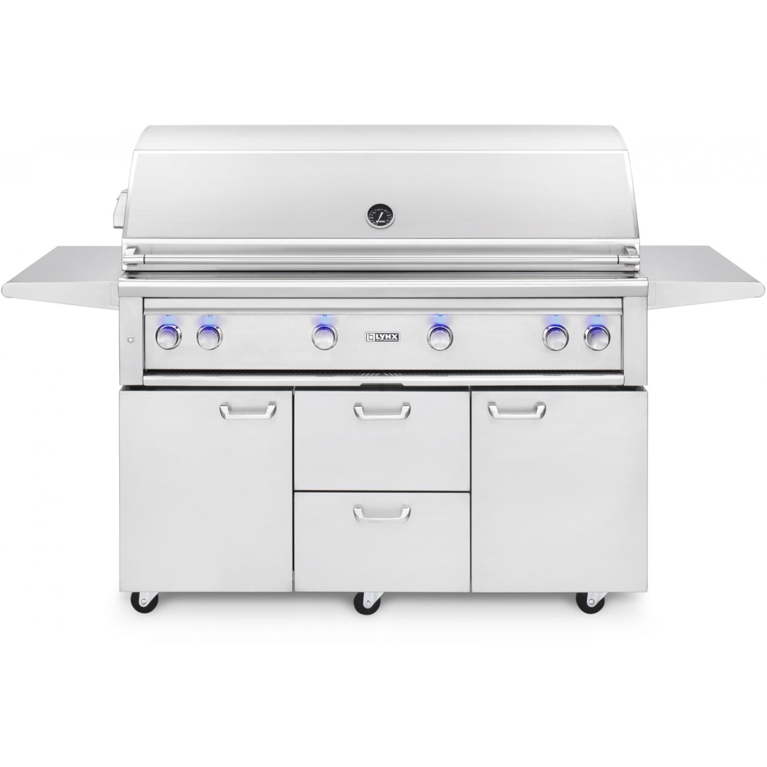 Lynx Professional 54-Inch Natural Gas Grill With One Infrared Trident Burner And Rotisserie - L54TRF-NG