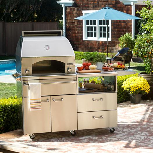 Lynx Professional Napoli 30-Inch Freestanding Propane Gas Outdoor Pizza Oven On Mobile Kitchen Cart - LPZAF-LP