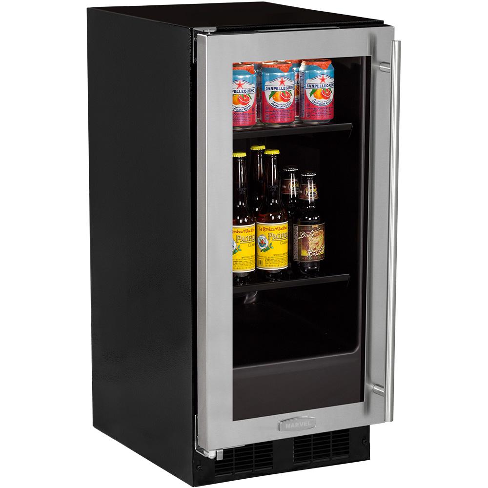 Marvel 15-Inch Left Hinge Beverage Center - Stainless Steel - ML15BCG1LS