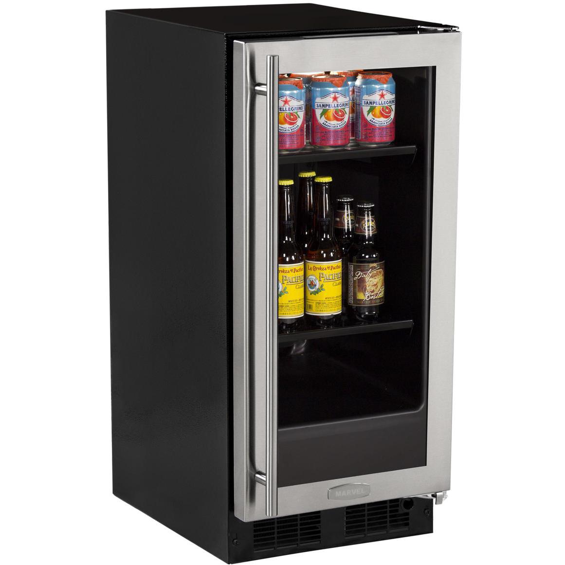 Marvel 15-Inch Right Hinge Beverage Center - Stainless Steel - ML15BCG1RS