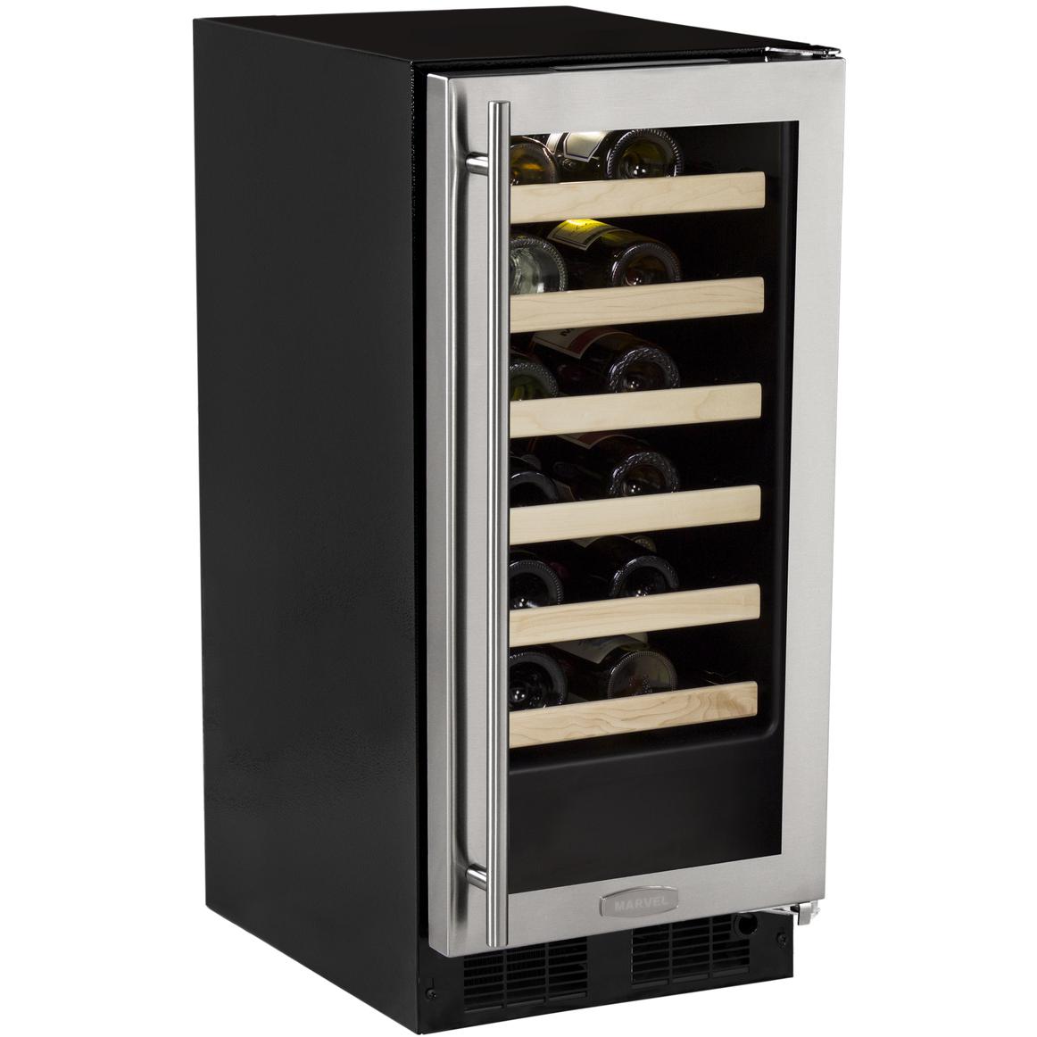Marvel 24 Bottle Right Hinge Wine Cellar - Stainless Steel - ML15WSG1RS