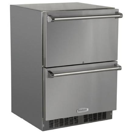 Marvel 24-Inch 6.08 Cu. Ft. Outdoor Rated Refrigerated Drawers - MO24RDS3NS