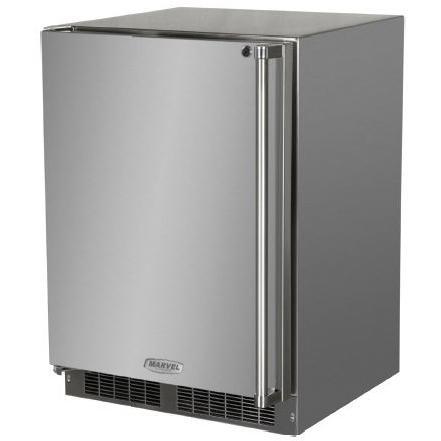 Marvel 24-Inch 6.54 Cu. Ft. Left Hinge Outdoor Rated Compact Refrigerator - MO24RAS1LS