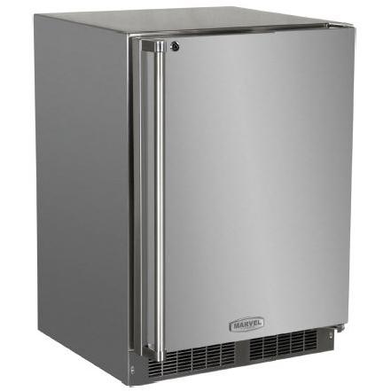 Marvel 24-Inch 6.54 Cu. Ft. Right Hinge Outdoor Rated Compact Refrigerator - MO24RAS1RS