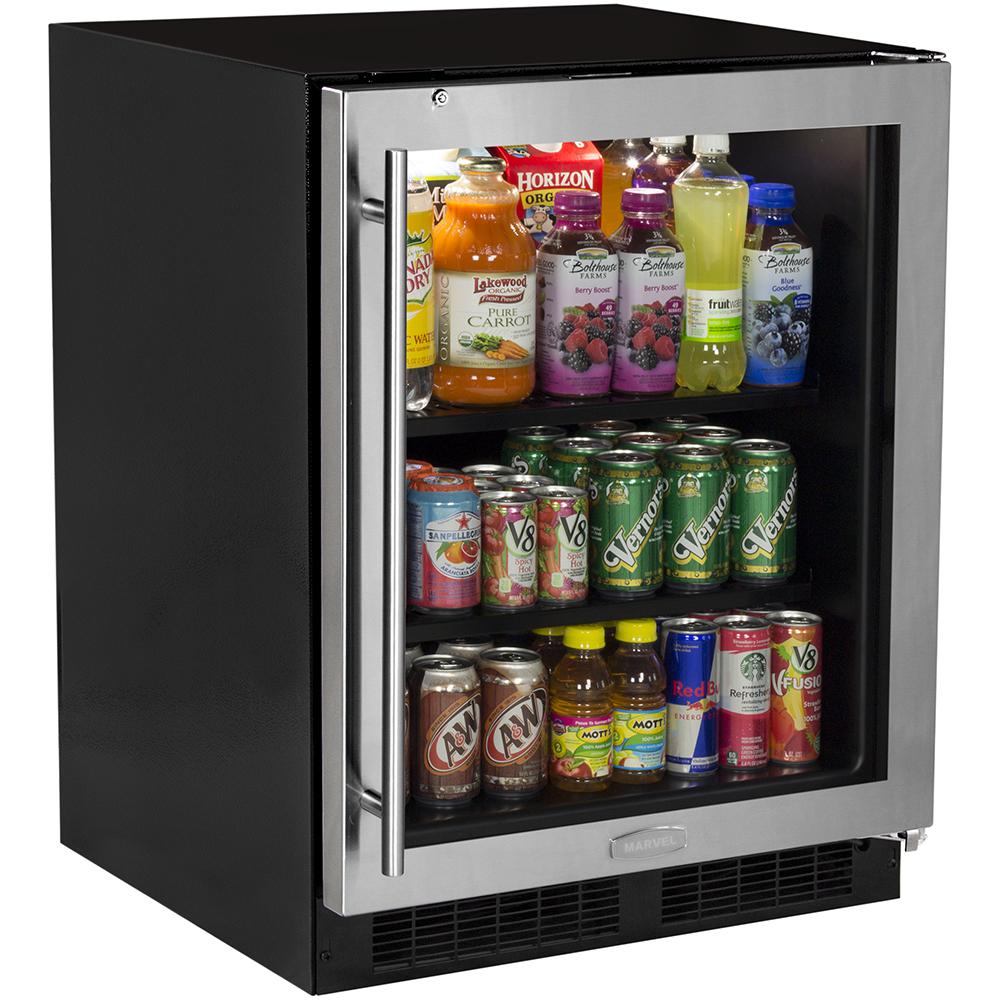 Marvel 24-Inch Right Hinge ADA Compliant Beverage Center - Stainless Steel - MA24BCG1RS