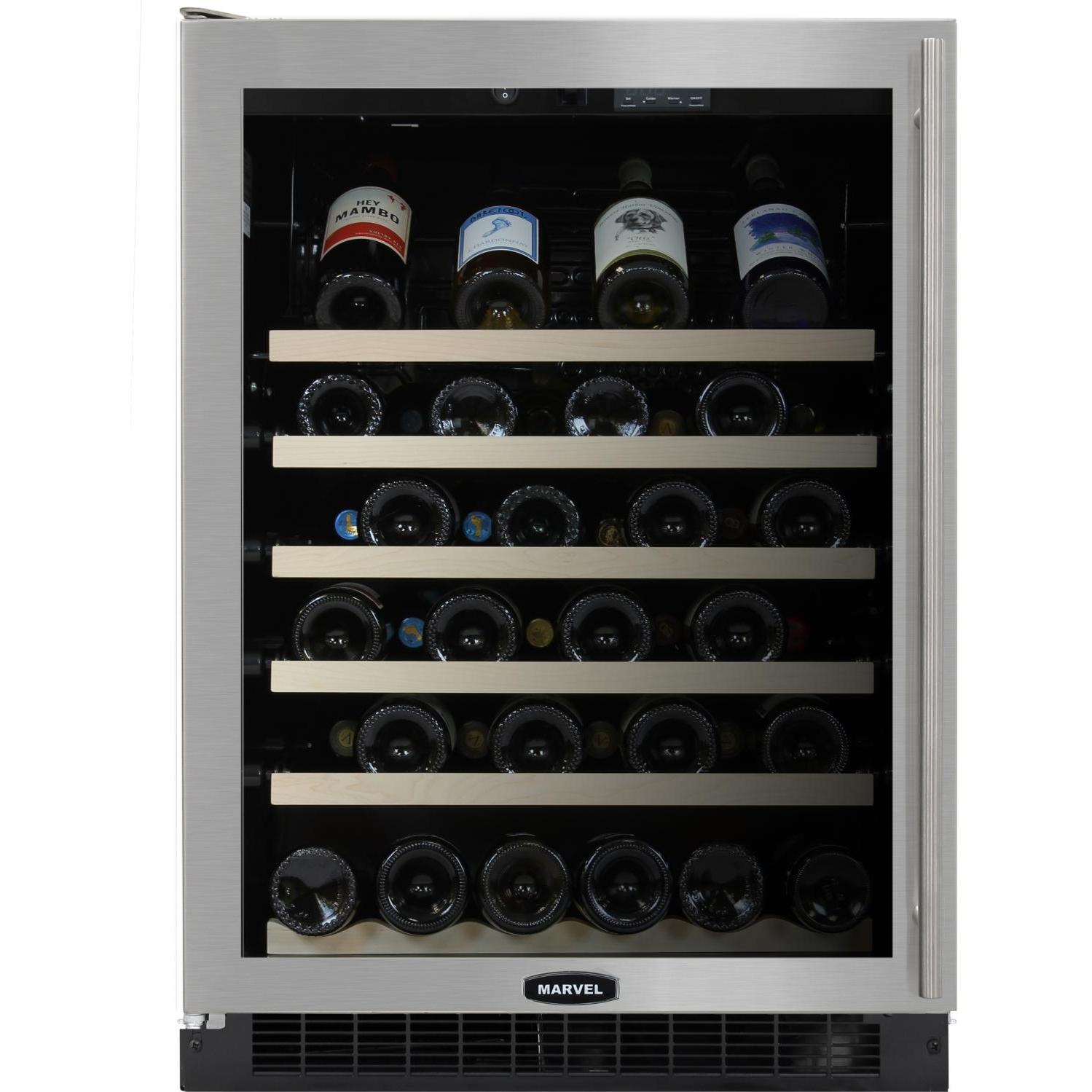 Marvel 45 Bottle Left Hinge Wine Cellar - Stainless Steel - 61WCM-BS-G-L