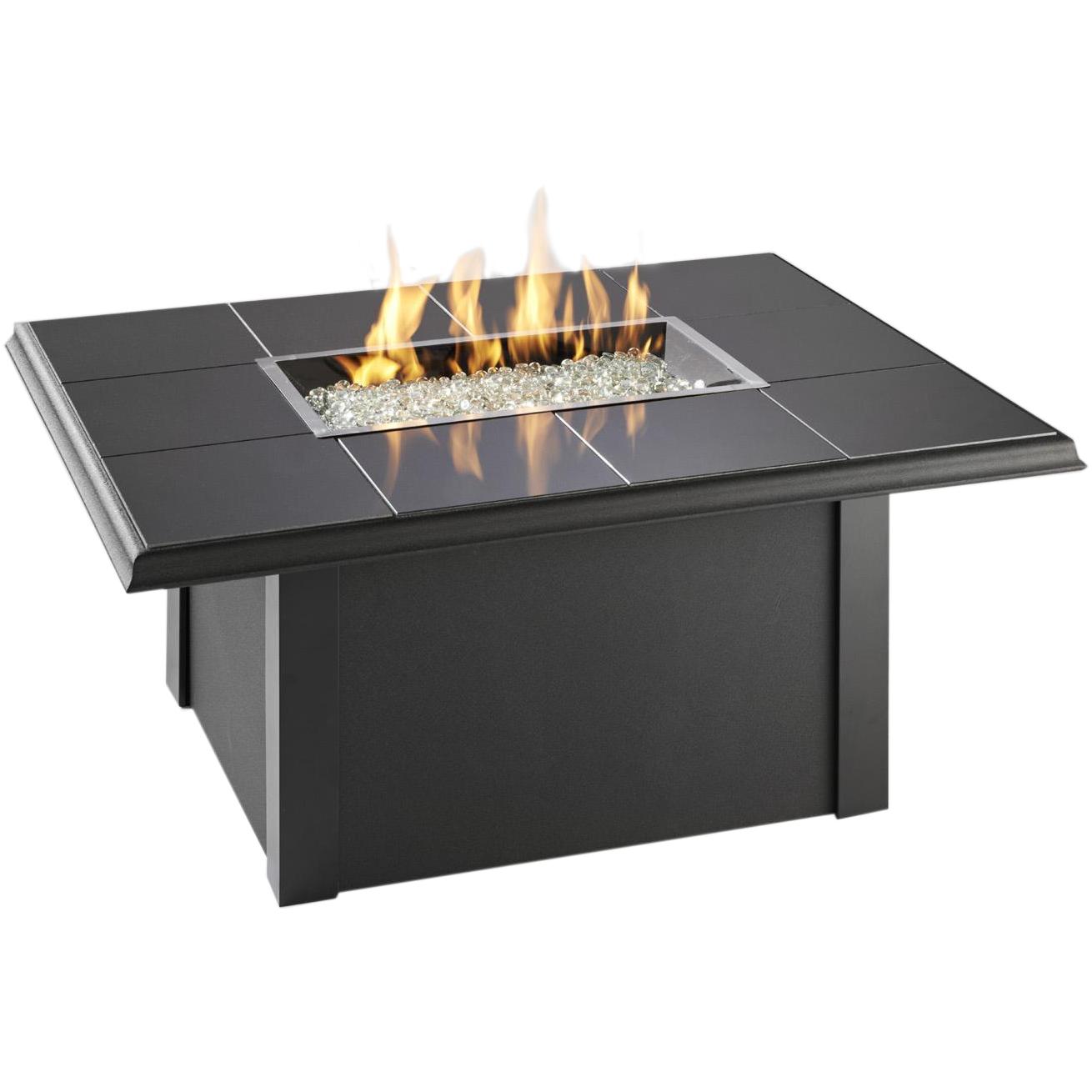 Napa Valley Propane Fire Pit Table By Outdoor GreatRoom Company - Black