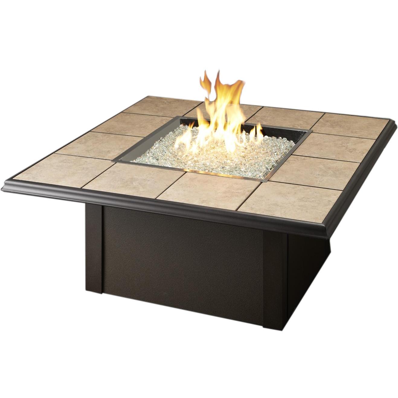 Napa Valley Propane Fire Pit Table By Outdoor GreatRoom Company - Brown