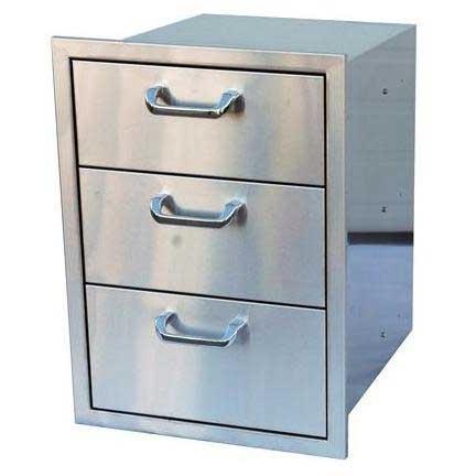 Outdoor GreatRoom Company 17 Inch Triple Access Drawer