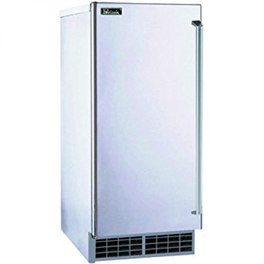 Perlick 55 Lb. Built-In Ice Machine - Custom Panel Wood Overlay Door / Stainless Steel Cabinet - H50IMW