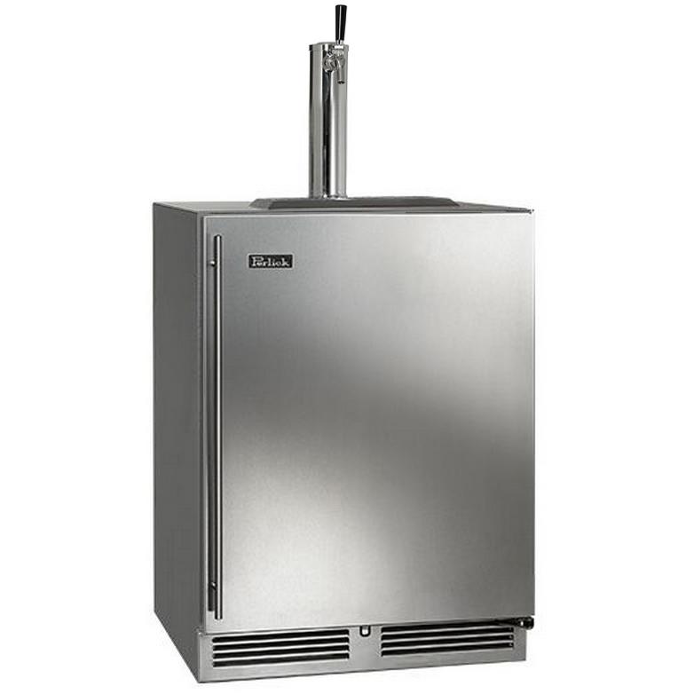 Perlick C-Series 24-Inch 5.2 Cu. Ft. Right Hinge Outdoor Rated Single Tap Beer Dispenser / Kegerator - HC24TO-3-1R1