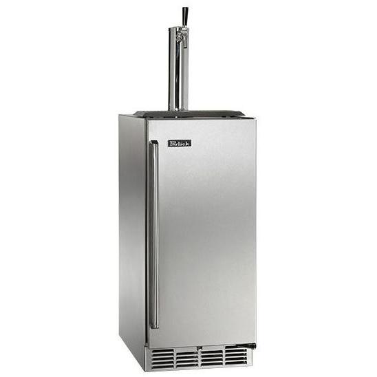 Perlick Signature Series 15-Inch 2.8 Cu. Ft. Right Hinge Outdoor Rated Beer Dispenser / Kegerator - HP15TO-3-1R