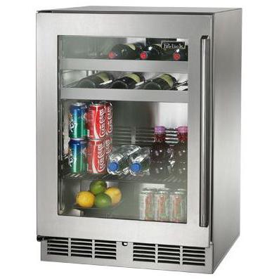 Perlick Signature Series 24-Inch 5.2 Cu. Ft. Left Hinge Outdoor Rated Beverage Center - HP24BO-3-3L