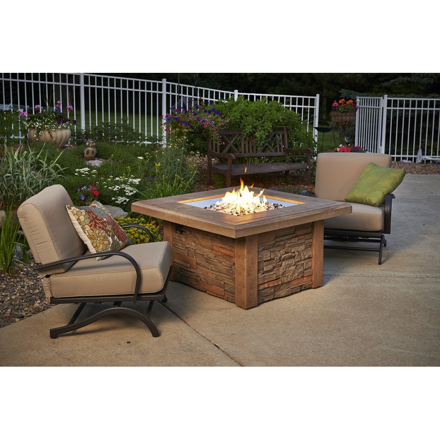 Sierra Square Gas Fire Pit Table