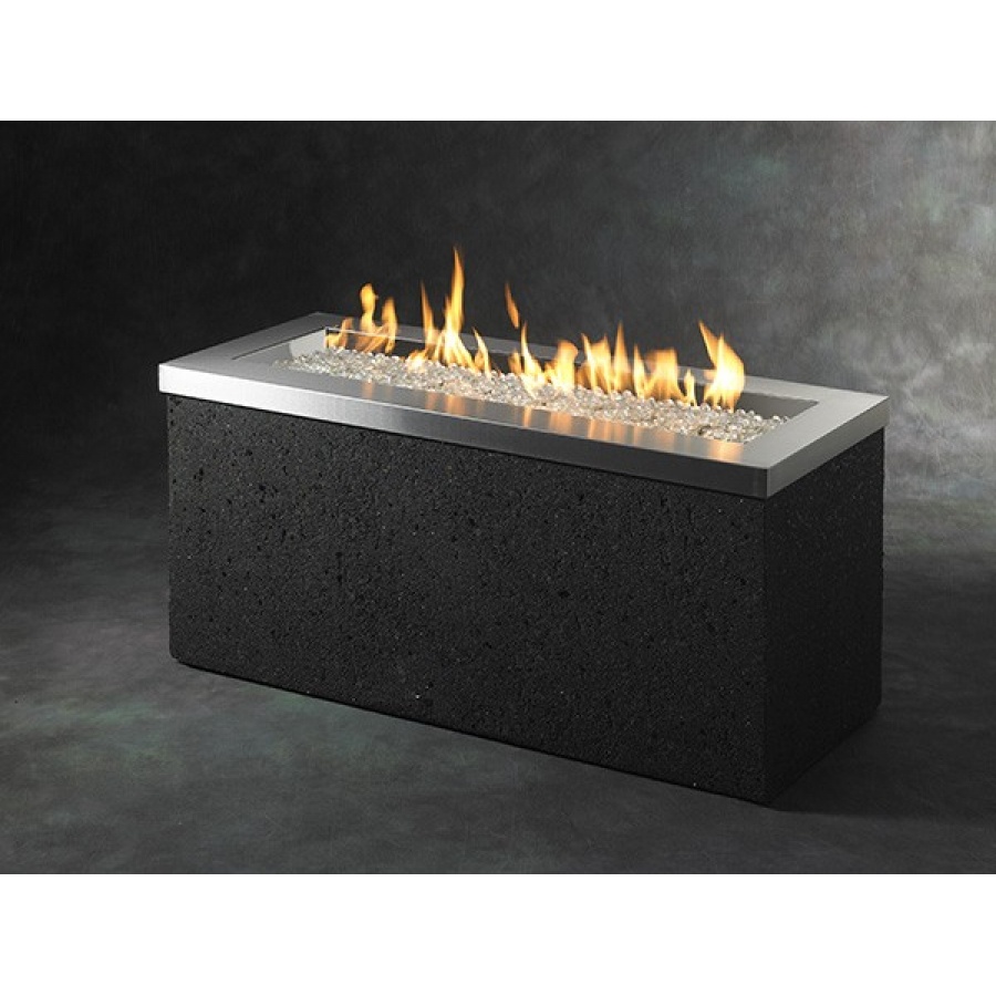 Stainless Steel Key Largo Linear Gas Fire Pit Table