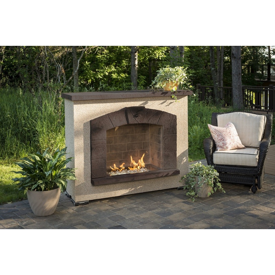 Stone Arch Freestanding Gas Fireplace