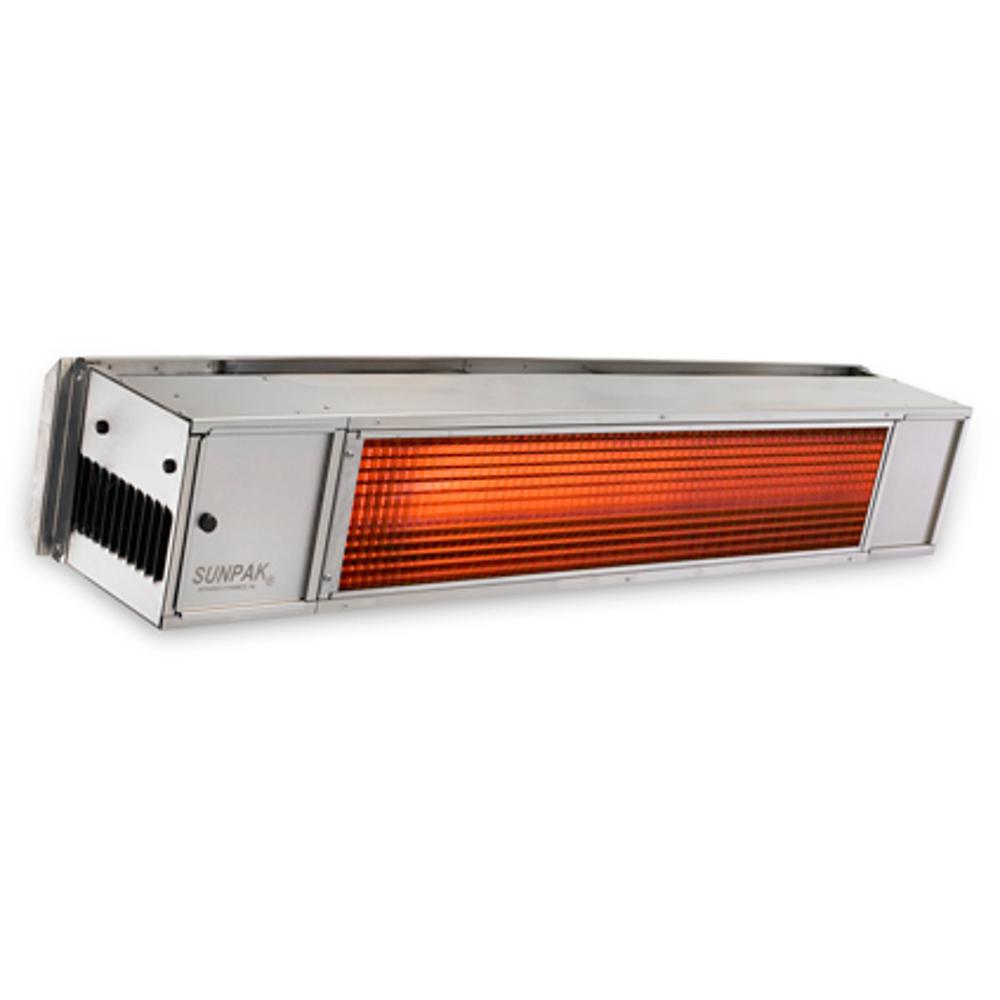 Sunpak TSR 48-Inch 34,000 BTU Natural Gas Two-Stage Infrared Patio Heater With Remote - Stainless Steel - S34 S TSR-NG