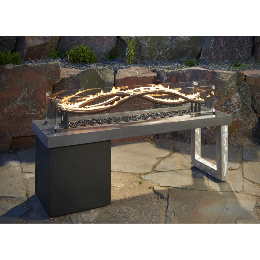 The Wave Linear Gas Fire Pit Table