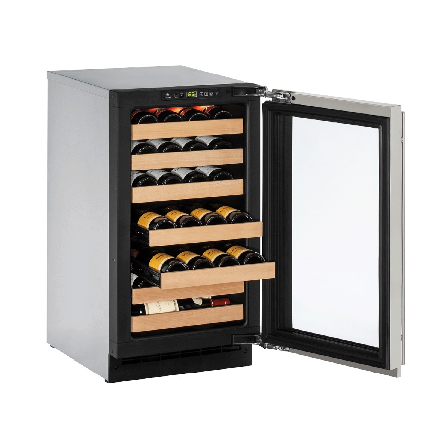 U-Line 2000 Series 18-Inch 31 Bottle Built-In / Freestanding Wine Captain - Stainless Steel - U-2218WCS-00B