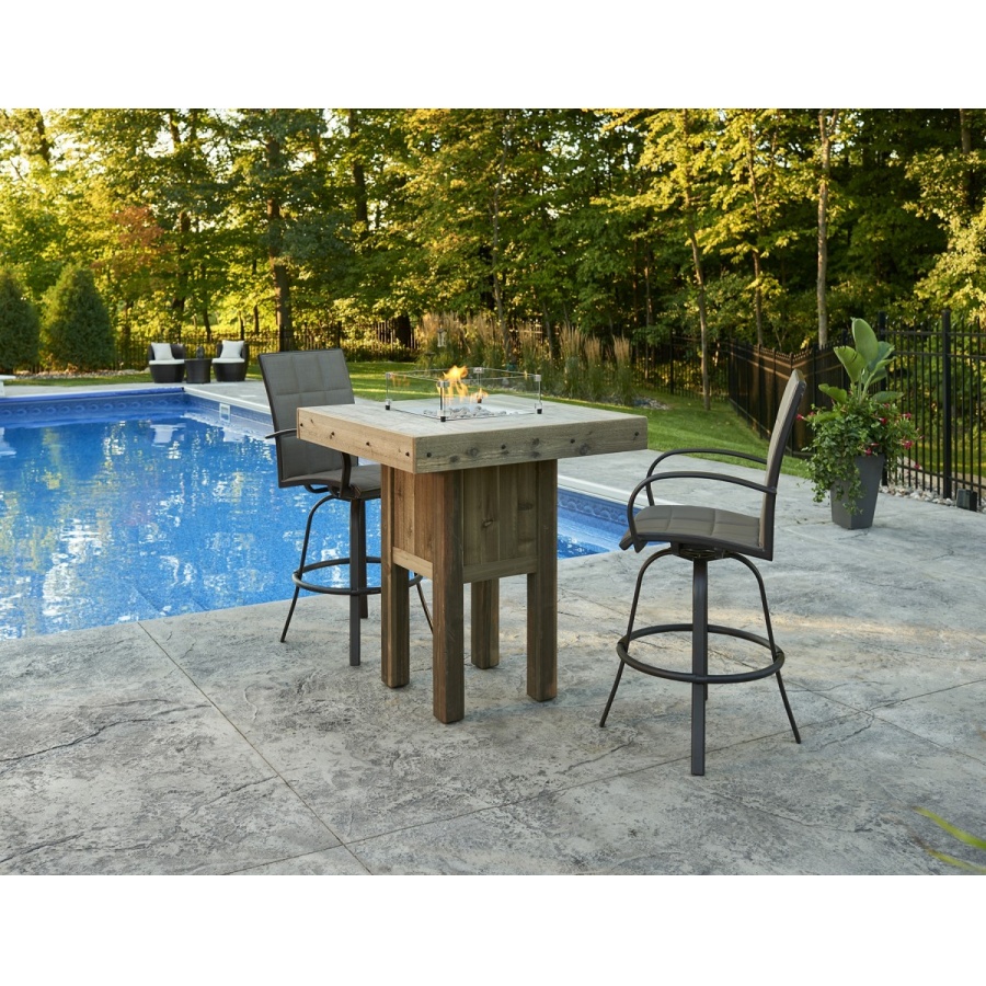 Westport Square Pub Height Gas Fire Pit Table